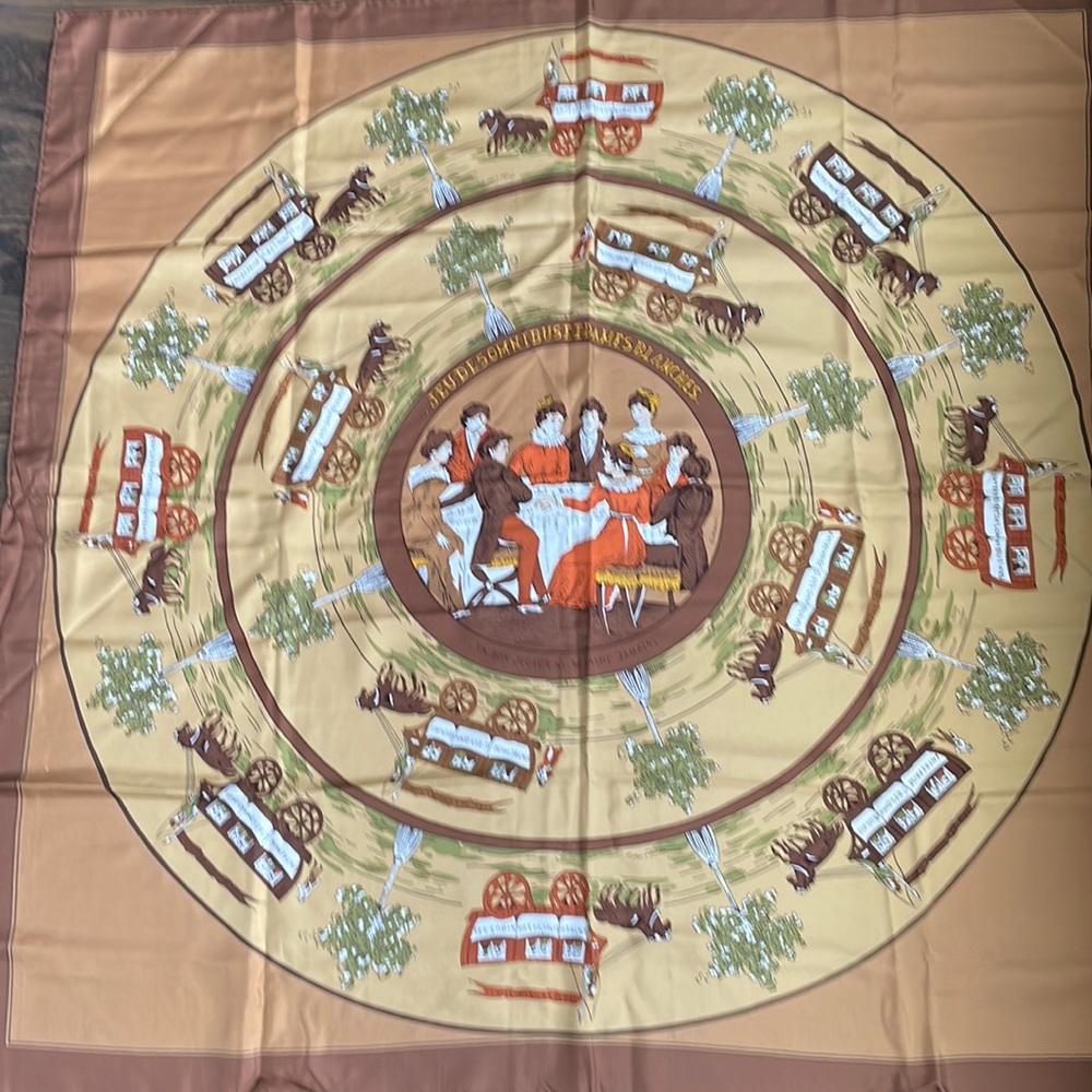 Hermes silk scarf